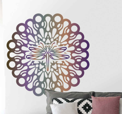 stickers voiture fleurs Mandala magique libellule características