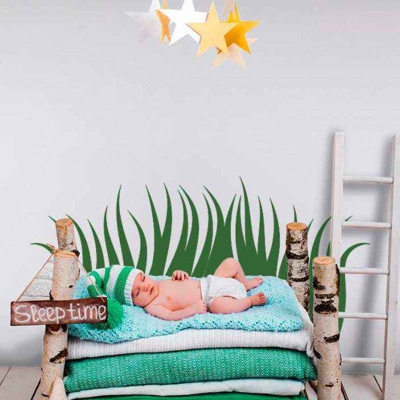 Sticker Plante Verte Herbe longue