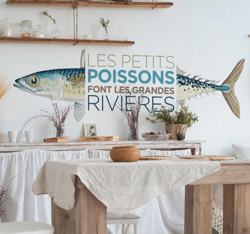 Sticker Proverbe Les petits poissons precio