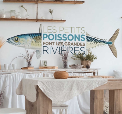 Sticker Proverbe Les petits poissons