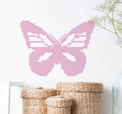 Sticker papillon pixel art características