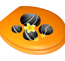 Sticker WC pierres noires en oferta
