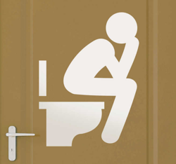 Sticker WC symbole penseur en oferta