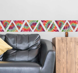 Frise Autocollante Triangles tie dye en oferta