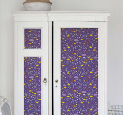 Sticker Pour Meuble Nuages, étoiles et coeurs en oferta