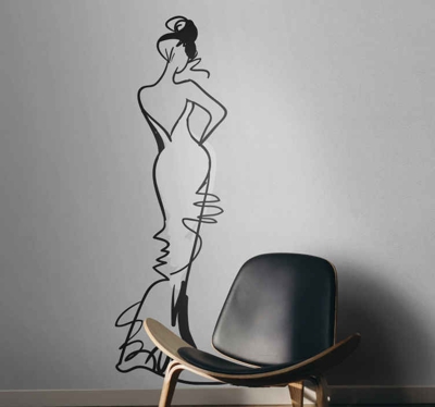 autocollant mural femme sexy