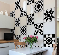 Sticker pour Carrelage Frise Motifs Géométriques características