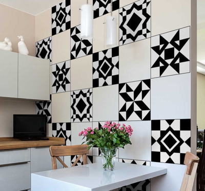 Sticker pour Carrelage Frise Motifs Géométriques
