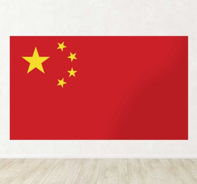 Autocollant mural drapeau Chine