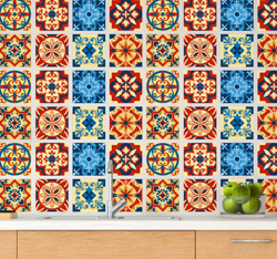 Autocollant Carrelage Carreaux à motifs colorés eraldo características