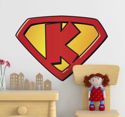 Autocollant de super héros super k