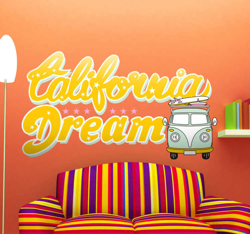 Autocollant mural california dream en oferta