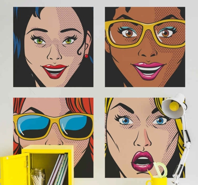 Sticker Retro Couleurs pop