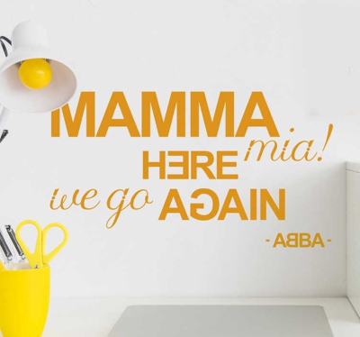 Sticker Mural Mamma Mia