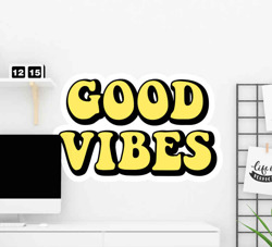 Sticker Retro Bonnes vibrations seulement características