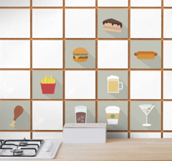 Sticker frise nourriture cuisine en oferta