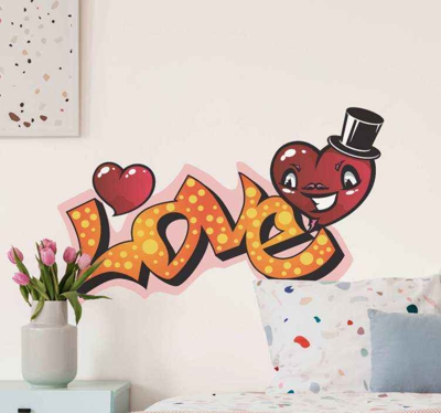 Autocollant Urbain Bulle de graffiti d'amour