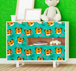 Sticker Pour Meuble Têtes de Tigre precio