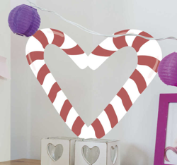 Sticker Chambre Enfant sucres-d'orges en coeur en oferta