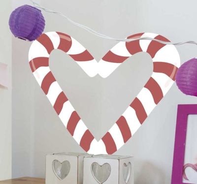Sticker Chambre Enfant sucres-d'orges en coeur