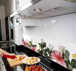 Sticker mural fleurs pour cuisine precio