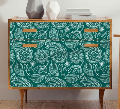 Sticker Deco Meuble Conception de bandana vert