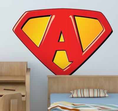 Sticker super-héros lettre A