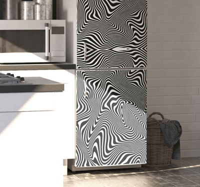 Sticker pour Frigo Effet 3d zèbre