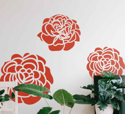 Sticker Mural Fleur Trois œillets monochromes precio