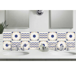 Sticker frise carrelage motifs géométriques precio