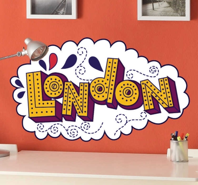 Autocollant mural dessin London