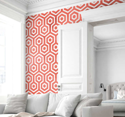 Sticker Maison Texture Geométrique Coral precio