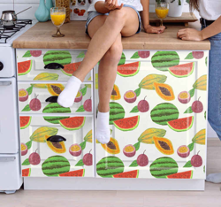 Sticker Deco Meuble Pastèques coupées et entières en oferta