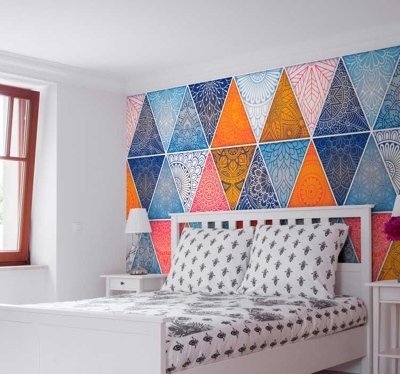 Sticker Mural Mandala Géométrique