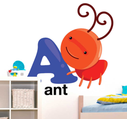 Sticker enfant lettre A alphabet características