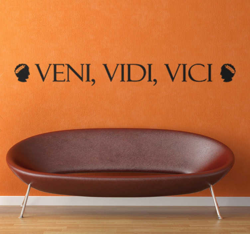 Sticker mural Veni Vidi Vici características