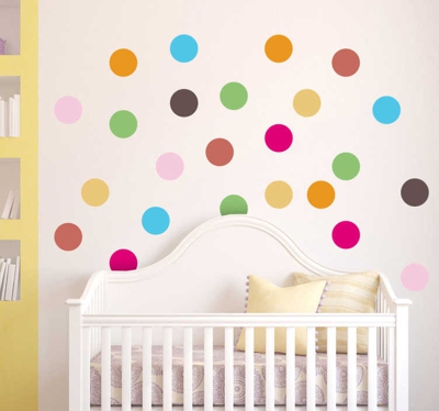 Sticker enfant frise à pois