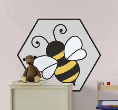 Sticker Mural Insecte Abeille de dessin animé classique