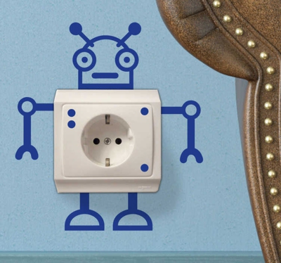 Sticker interrupteur robot