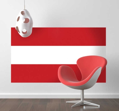 Autocollant mural drapeau Autriche