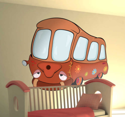 Sticker enfant bus scolaire características