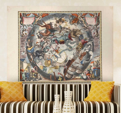 Sticker mural carte ancienne