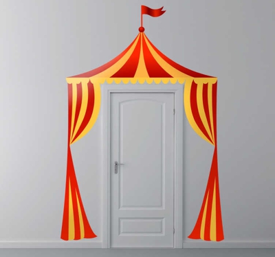 Sticker enfant entrée cirque