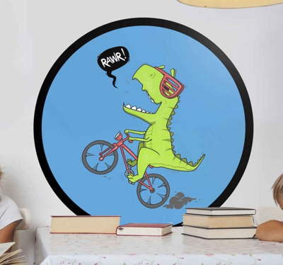 Stickers Dinosaure motard