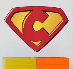 Sticker super héros lettre C características
