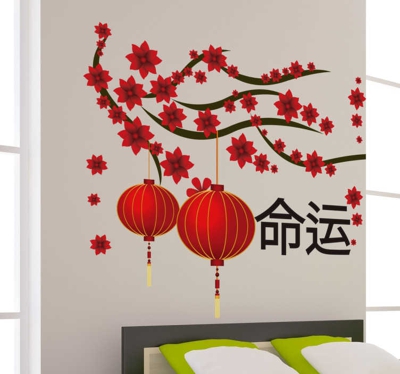 Sticker destin lettres chinoises