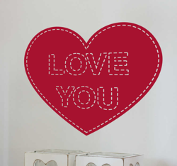 Sticker love you en oferta