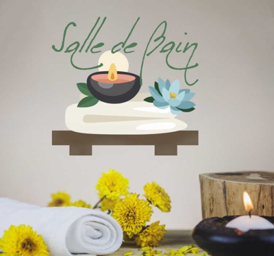 Sticker salle de bain zen