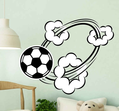 Sticker Mural Ballon de football en rotation