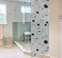 Sticker pour Paroi de Douche Bulles características
